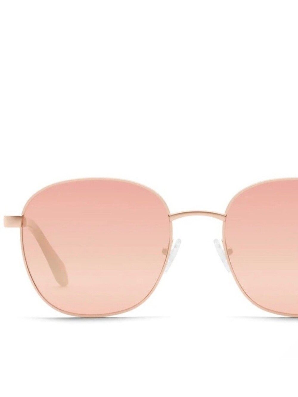 QUAY Jezabell Links Sunglasses Rose Gold Frames Rose Mirror Lenses